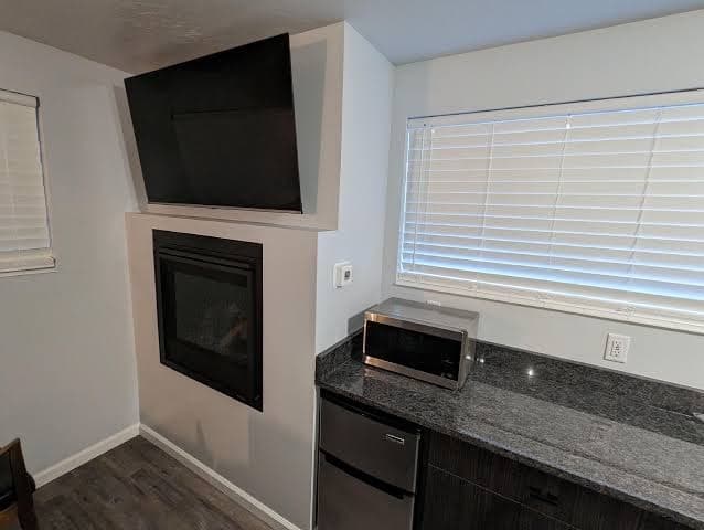 Room with TV and Fireplace
